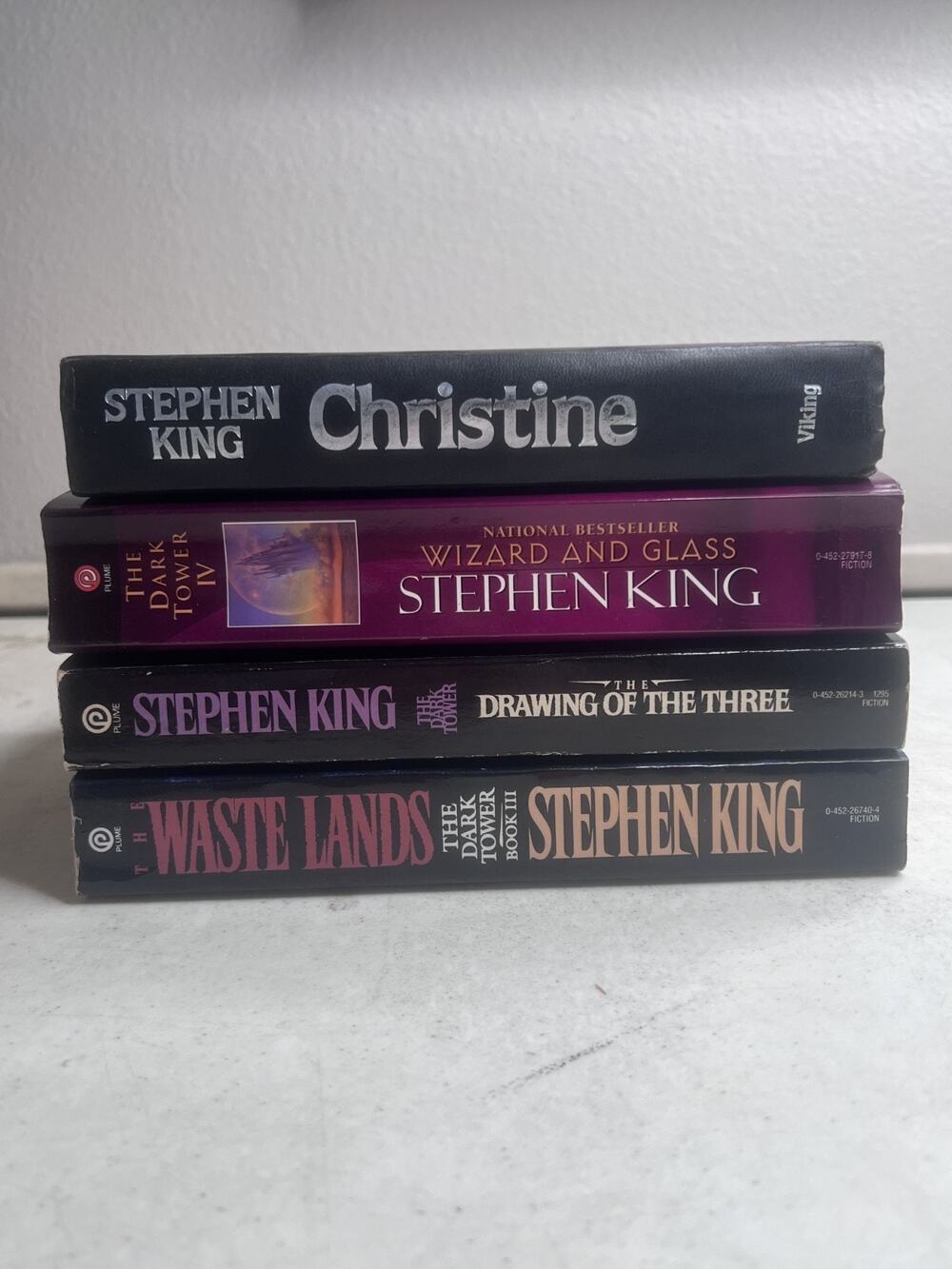 Stephen King Book Lot of 4 wizard and glass christine wastelands drawing of 3